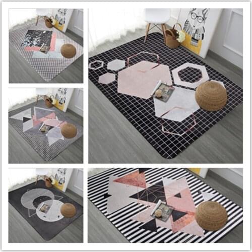 Geometric Design Modern Bedroom Carpets For Living Room Rug Kids Game Rugs Child Coffee Baby Tapete Table Antiskid Crawl Mats