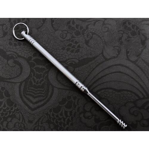 EDC Stainless Steel Spiral Safety Type Ear Pick Ear Spoon Pendant Buckle