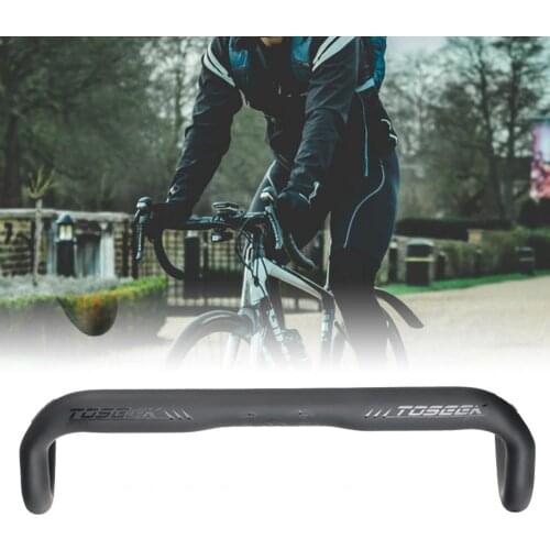 Bicycle Bent Handle Bar Ultralight Carbon Fiber Bicycle Bent Handlebar Drop Bike Handle Bar for Cycling MTB Road Bike