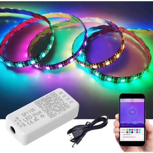 USB TV Backlight LED Strip RGB WS2812 WS2812B Addressable Pixel Tape SP110E Bluetooth Pixel light Waterproof 5V 5050 RGB Strip