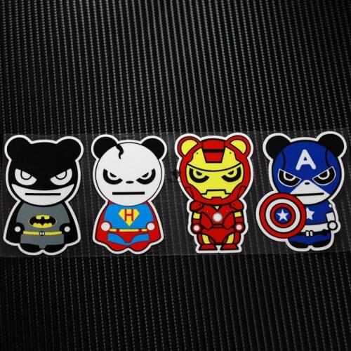 TD020 4pcs/lot Free shipping Cartoon Reflective Car Sticker Decals Motorcycle Racing Stickers Motorbike Helmet Windshield ATV