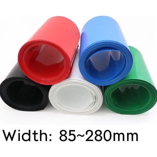 85mm-280mm 18650 Lithium Battery Heat Shrink Tube Li-ion Wrap Cover Skin PVC Shrinkable Tubing Film Sleeves Insulation Sheath