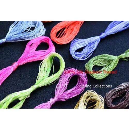 High Quality 30skeins Gradient 100% silk embroidery Suzhou embroidery thread Silk Floss Handmade Embroidery Woven Threads