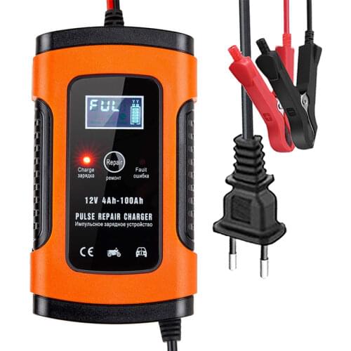 12V 5A Automatic Smart Car Battery Charger with Digital LCD Display Wet Dry Lead Acid Battery-chargers for Auto Motorcycle