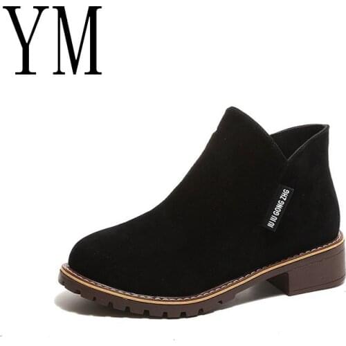 Women Boots Martin Boots Autumn Winter Boots Zipper Snow Ankle Boots Winter Suede Warm Fur Plush Women Shoes Zapatos De Mujer