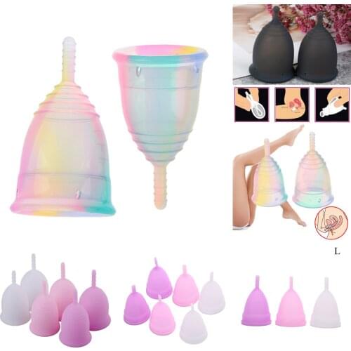 1PCS Medical Grade Silicone Menstrual Cup Women Cup Feminine Hygiene Menstrual Lady Cup Health Care Period Cup