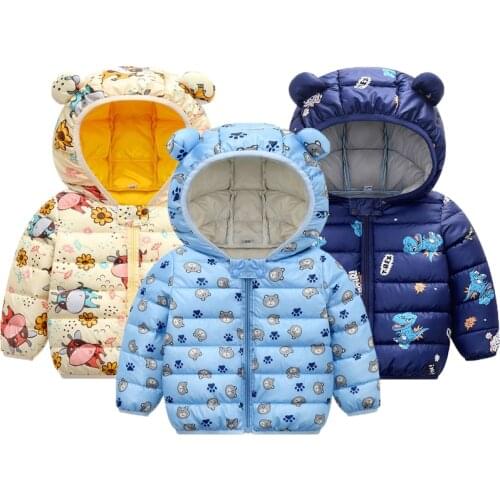 1-6 Years Baby Boys Girls Jacket Cartoon Koala Winter Warm Hooded Coat For Kids Toddler Children Birthday Present Outerwear