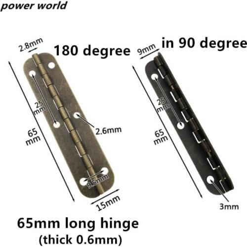 4pcs 65mm 90 degree limit hinge outside the installation of antique long folding wooden box built-in hinge gift box box hinge