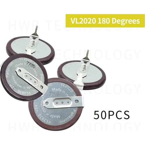 50pcs 100% Original PANASONIC VL2020 180 degrees Car Key Fobs Rechargeable Battery For BMW Free Shipping VL 2020 Free shipping