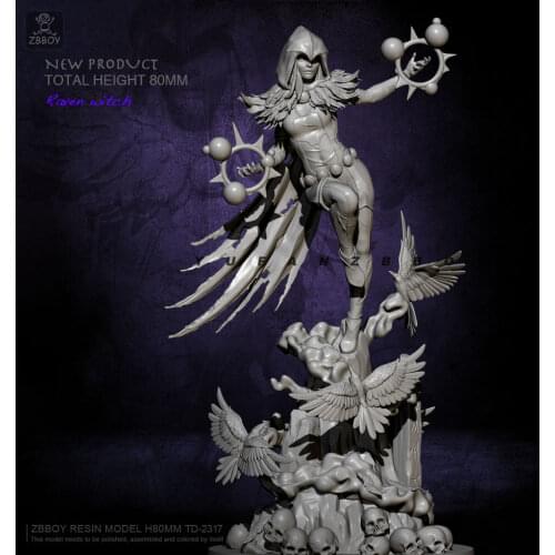 80MM Resin model kits figure colorless and self-assembled TD-2317