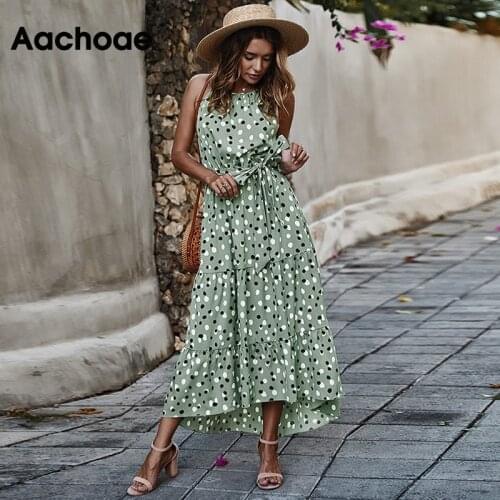Aachoae Summer Polka Dot Dresses