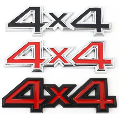 Car Sticker 4X4 Logo Trim Front Hood Grille Emblem Badge Rear Trunk 3D Car Decals for Audi Mitsubishi Nissan Toyota Mercede BMW