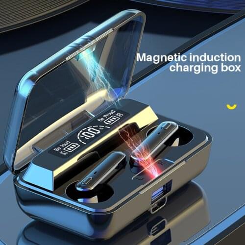 Bluetooth 5.1 Koptelefoon Opladen Doos Draadloze Hoofdtelefoon 12D Stereo Sport Waterdichte Oordopjes Headsets Met MiC G03-2 Tws