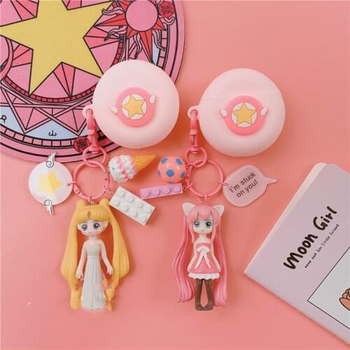For huawei Freebuds 3 case Fashion cartoon keyring Headset Storag silicon case For Huawei freebuds3 keychain Earphone case funda
