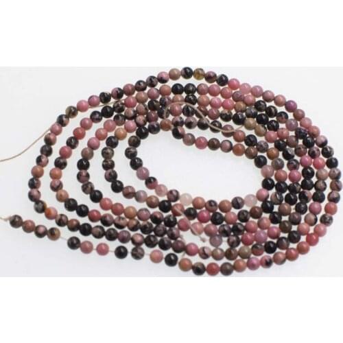 Pink rhodochrosite round 3mm 15" for DIY jewelry making loose beads FPPJ wholesale beads nature gem stone coral