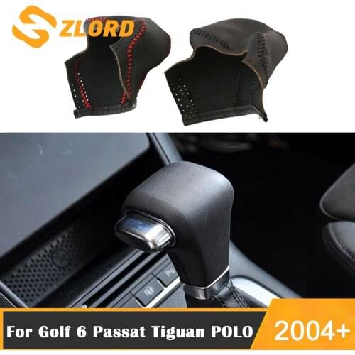 Car Gear Head Shift Knob Cover for Volkswagen VW Golf 6 Passat Touran Tiguan POLO JETTA 5 AT LHD Accessories