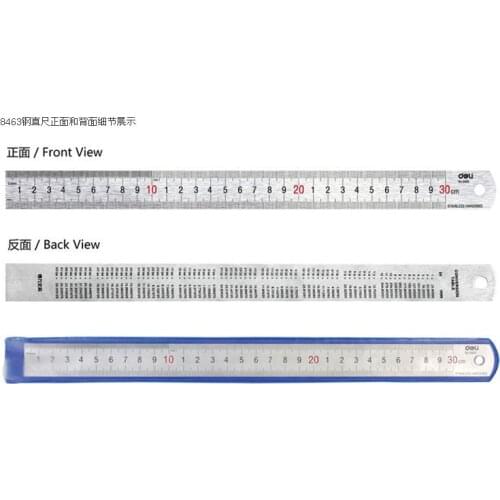Scale Ruler Mapping Measurement Office Stationery 15cm/20cm/30cm/50cm Stainless Steel Ruler Steel Cutting Ruler