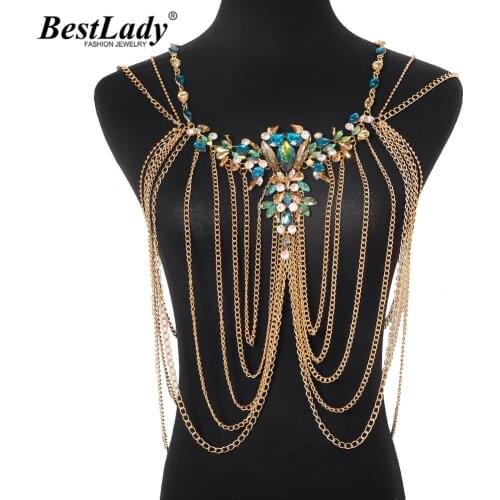 Best Lady Summer Bra Briefs Body Jewelry for Women Bohemian Bling Crystal Gorgeous DIY Bra Accessories Bijoux Holiday Show Gift