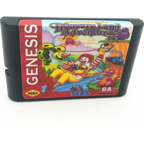 MC Donalds Freasure land AdventureFor Sega Mega Drive &r Genesis System 16 Bit MD Games Card