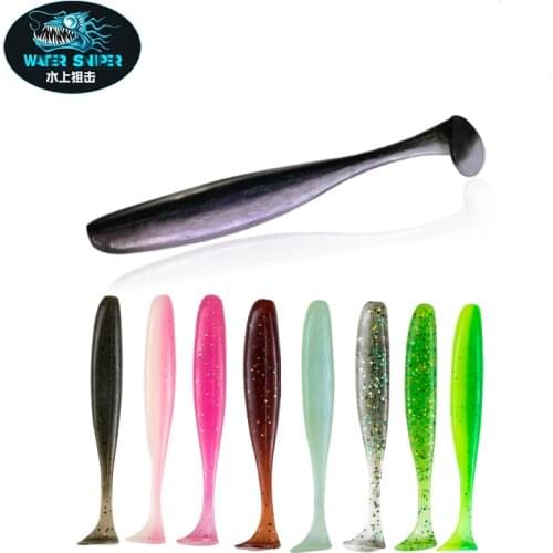 Water Sniper Shad Worm Soft Bait 2in 3in 4inT-Tail Jigging Wobblers Fishing Lure Tackle Bass Pike Aritificial Silicone Swimbait