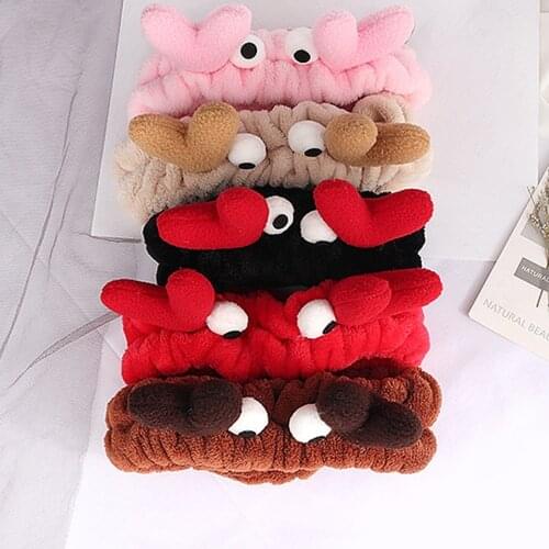 Wash Face Hair Holder Hairbands Soft Warm Coral Fleece Bow Animal Ears Headband For Women Girls Turban Fashion Hair Accessories