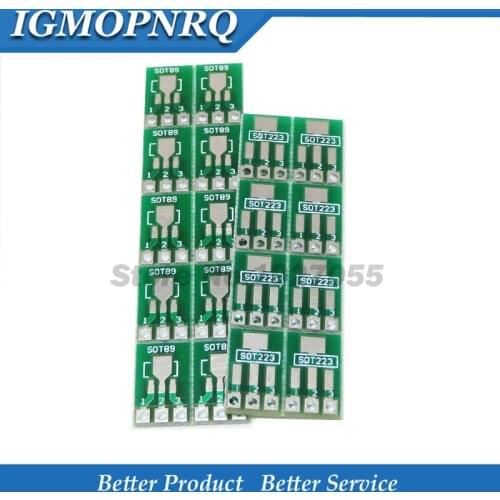 20pcs SOT89 SOT223 to DIP Transfer Board DIP Pin Board Pitch Adapter keysets
