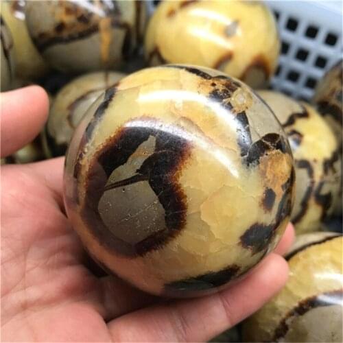 Natural quartz septarian stone sphere ball crystal healing stone for feng shui