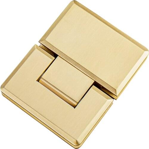 Brand New 2PCS Pure Brass Frameless Bathroom Shower Glass Door Hinges 180° Glass to Glass Fixed Holder Brackets for 8~12mm Glass