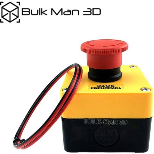 New Upgrade high Protective E-Stop N/C Switch with DC Power Cable for for V-slot C-Beam OX CNC Workbee CNC Engraving Machine