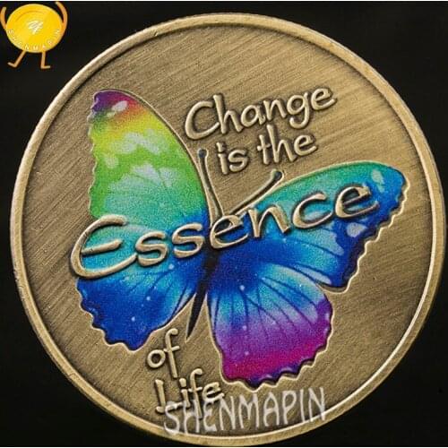 Morpho Helena Commemorative Coins Morpho Helena Butterfly is the Most Beautiful Butterfly in the World Animal Art Challenge Coin