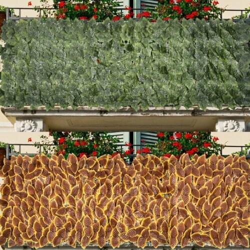 Artificial Privacy Panel Fake Plant Garden Leaf Fence Screening Roll Wall Landscaping Ivy Backyard Balcony Sun UV Protection