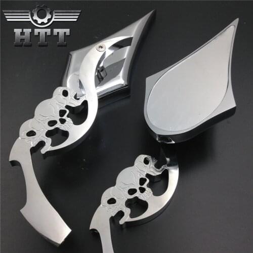 Aftermarket Chrome Custom Skull Blade Mirror fit for Suzuki GSXR 600 1992-2007/ 750 1991-2007HONDA CBR CBR600 Yamaha Kawasaki