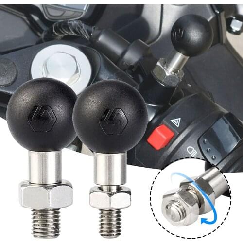 SALE Motorcycle Handlebar Rail Mount M8 M10 Ball Mount Base Adapter 25mm Ball Head Screw On Mount for Action Camera Phone Holder
