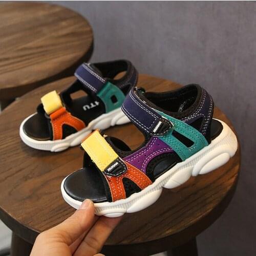 Baby Kids Shoes Boys Girls Summer Sandals Toddler Children Casual Closed Toe Beach Pool Flat Slip-On Slipper
