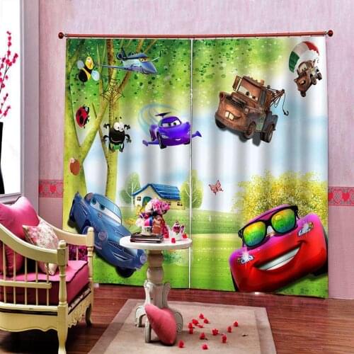 3D Digital Printing Living Room Curtains Cartoon Curtains For Kids Bedroom Modern Fashion Photo Blackout Curtain Drapes