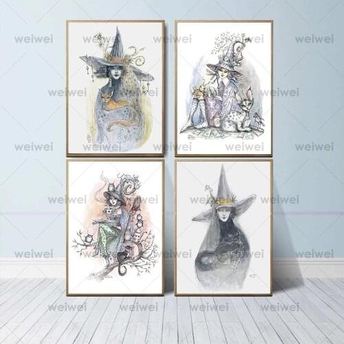Nordic Posters and Prints Witches Magic Canvas Painting Casual Witch Wall Pictures for Living Room Home Decor Best Gifts Ever