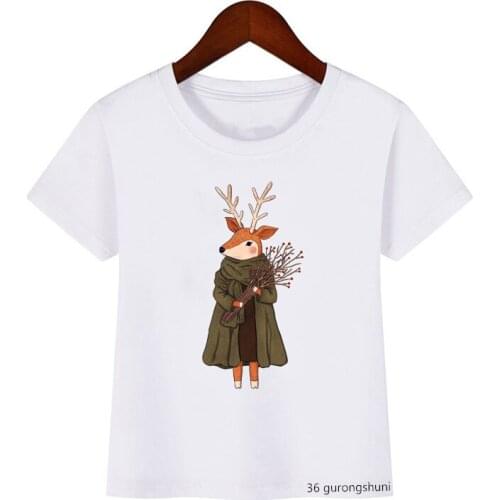 Funny Mr Frog and Fox Animal Cartoon Casual Kids T-shirt Summer Tops Boys Girls Short Sleeve T Shirt Cute Kids Vogue Cool