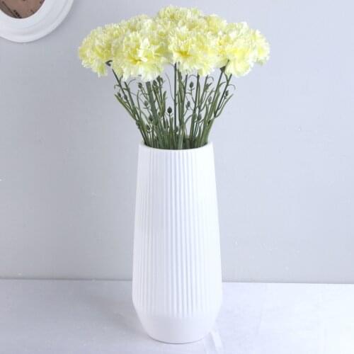 1 Piece 48cm Silk Artificial Flower Carnation Fake Flowers Wedding Party Decoraiton Mothers Day Gift for Home Decor