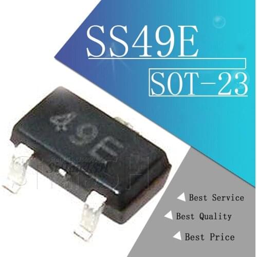 10pcs 49E SOT-23 Hall Effect Sensor Switch Hall Element SOT23 SS49E SOT AH49E High Sensitivity