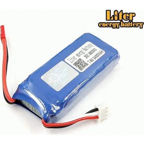 10pcs/lot 7.4V 1400mAh 25c Tarantula X6 H16 remote control model aircraft quadrocopter lithium battery 803063 genuine