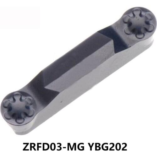 10pcs Original Carbide Grooving Inserts ZRFD03-MG YBG202 ZRFD 03 Lathe Cutter Tools Slotting Turning CNC