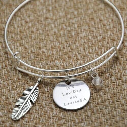 12pcs Wizard Magic bracelet HP Its LeviOsa not LevioSA Wizard & Witch Hogwards crystals Spell wand bangles