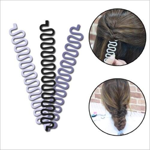 2pcs Magic Hair Braiding Maker Bun Lady French Hair Braiding Tool Hair Braider Roller Hook Hair Clip Stick Twist Styling Tool
