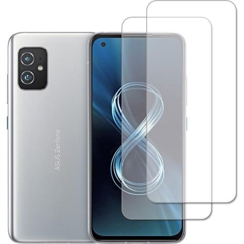 2PCS 2.5D Full Glue Tempered Glass On The For Asus Zenfone 8 ZS673KS Protective Film Explosion-proof For ASUS Zenfone 8 Flip