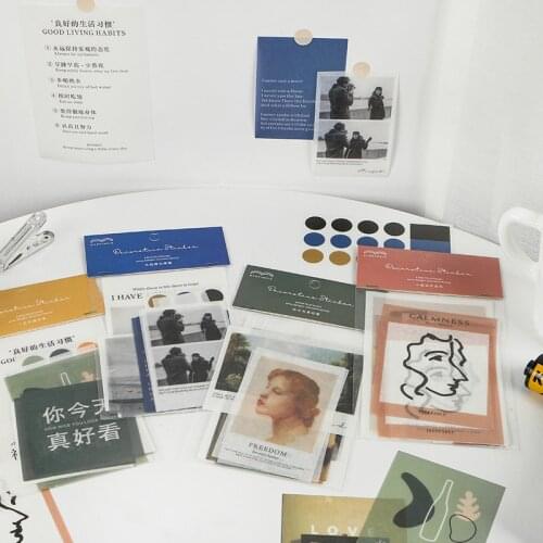 8pcs/LOT confession book series stationery Creative decoration DIY shared outfit washi tape adhesive masking washi sticker