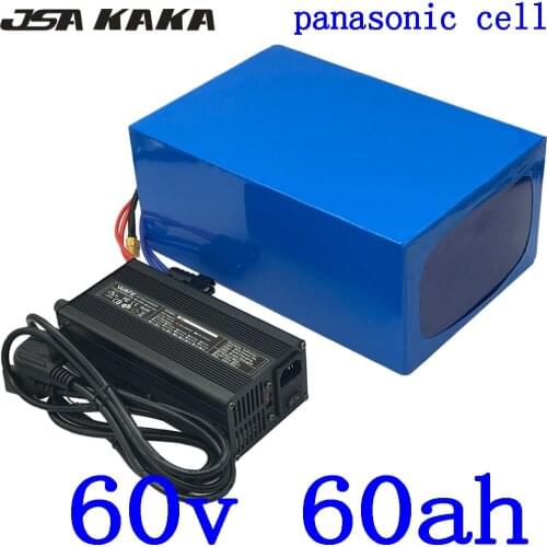 60V Ebike Battery 60V 60AH 50AH Electric Bike Battery 60V Lithium Battery use panasonic cell 60V 4000W Electric Scooter Battery