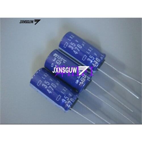 20PCS NIPPON LXZ 35V470UF 10X20MM NCC Aluminum electrolytic capacitor 470UF/35V CHEMI-CON 105 degrees 470uF 35V