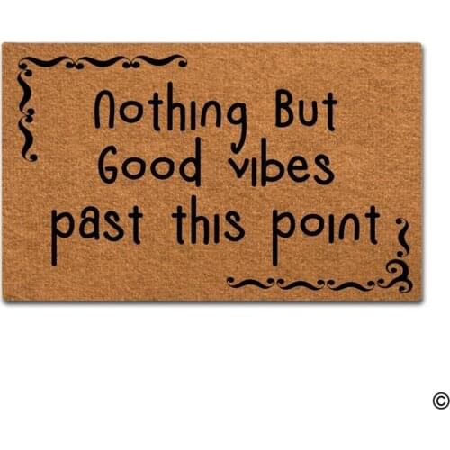 Doormat Funny Doormat Nothing But Good Vibes Past This Point Creative Designed Door Mat Entrance Floor Mat
