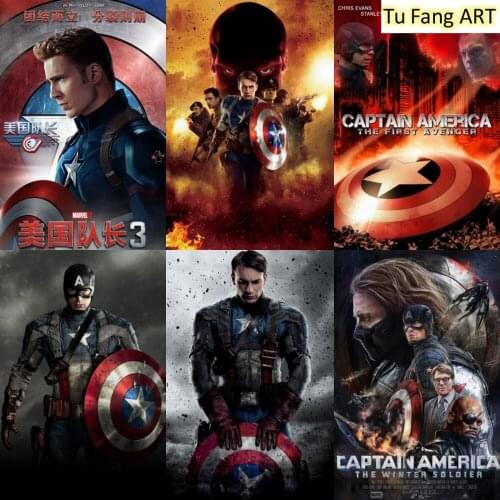 Captain America 3 Canvas Painting Marvel Super Heroes Wall Art Prints Posters Room Decor Pictures for Bedroom Home Decoration