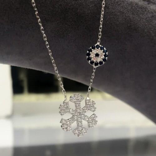 Snowflake The Genres Change Classic silver necklace